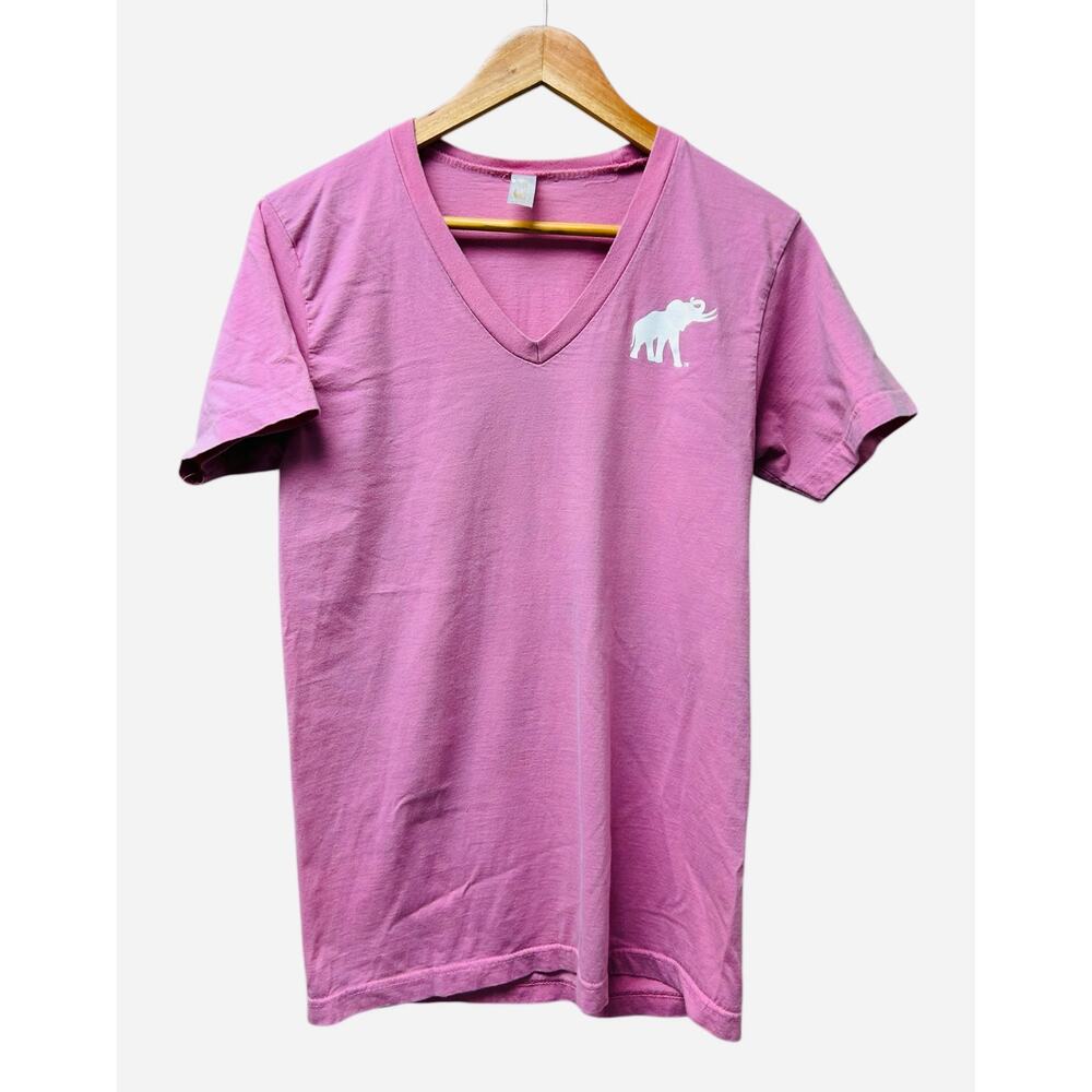Tusk Wear Alabama Elephant Shirt‎ M V-Neck Tee Crimson Tide Graphic Flawed